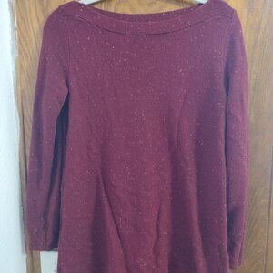 Karen Scott Maroon Speckled Sweater Top XS-M